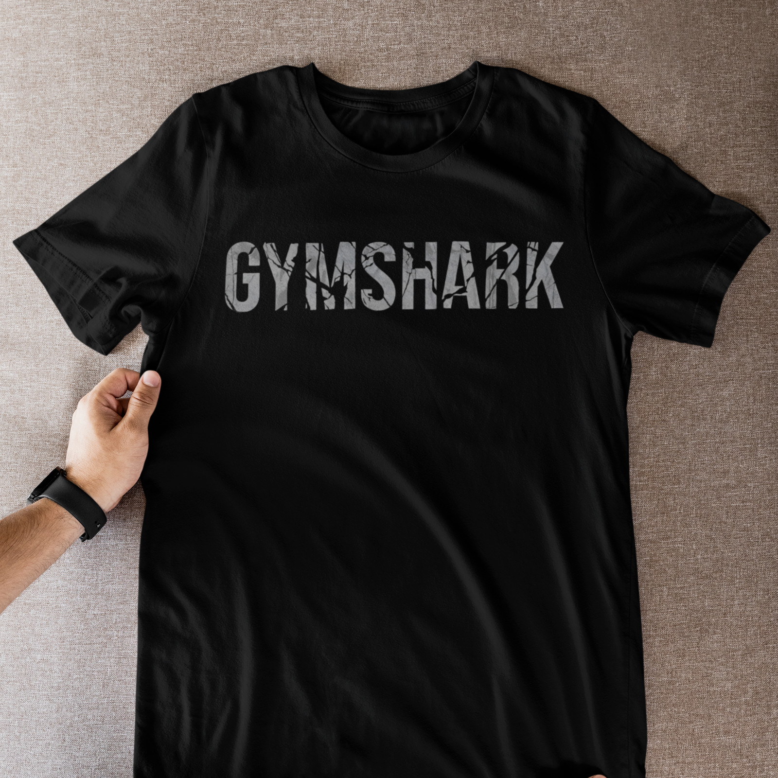 Gymshark Inspired Cracked T-Shirt – Distressed Gym Tee Unisex