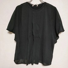Mina Perhonen Petalo Cotton Knit Top Black Short Sleeve Used