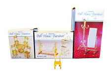 Lot Of Various Brass Doll House Furniture