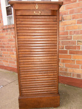 Jugendstil Rolladenschrank Rollschrank Büroschrank Notenschrank eiche ,  Aufsatz