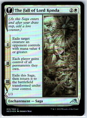 The Fall of Lord Konda Kamigawa: Neon Dynasty 12 Foil MTG Card LP-NM