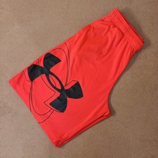 Under Armour Bright Redish Loose Athletic Shorts Size Youth Large
