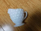 Vintage Anchor Hocking Bubble Pattern Milk Glass Creamer EUC