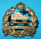 WW1 1st ARMOURED MOTOR BATTERY MILITARY CAP BADGE - 2 LUGS - WORLD WAR I