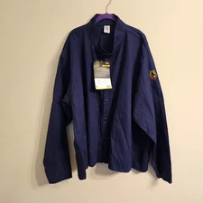 Revco Black StallionFN9-30C 9 oz 100% FR Cotton Navy Welding Jacket Size 5XL