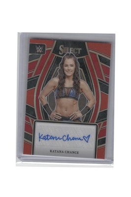 2024 Select WWE #SL-KCH Katana Chance Sig Selections Red Prizm /99 B7R1C89