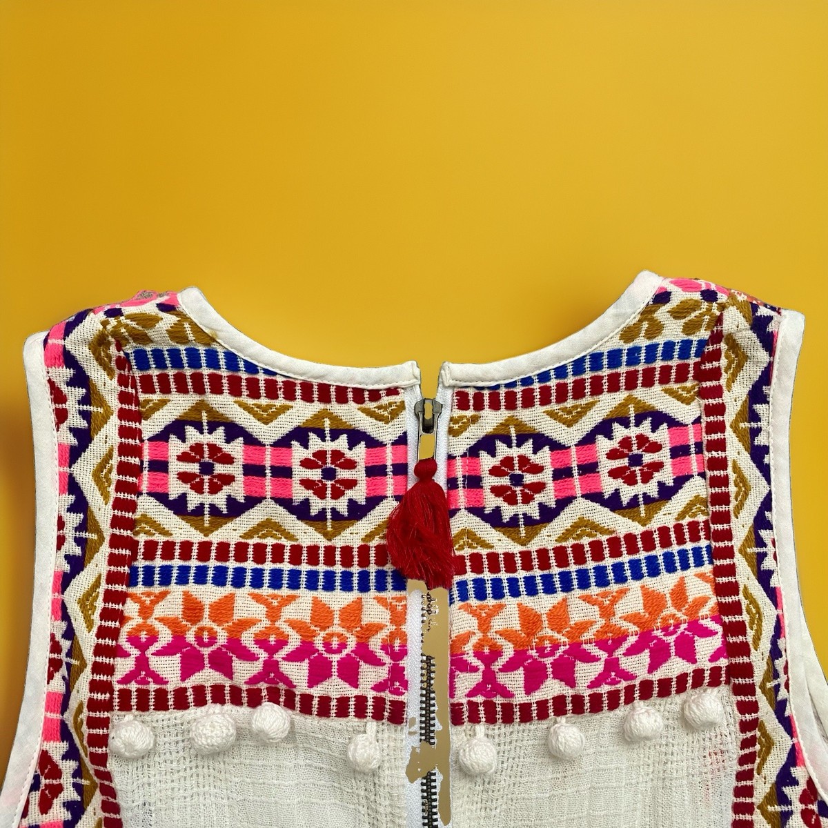 Saylor Anthropologie Dress Southwest design XS Women View 4