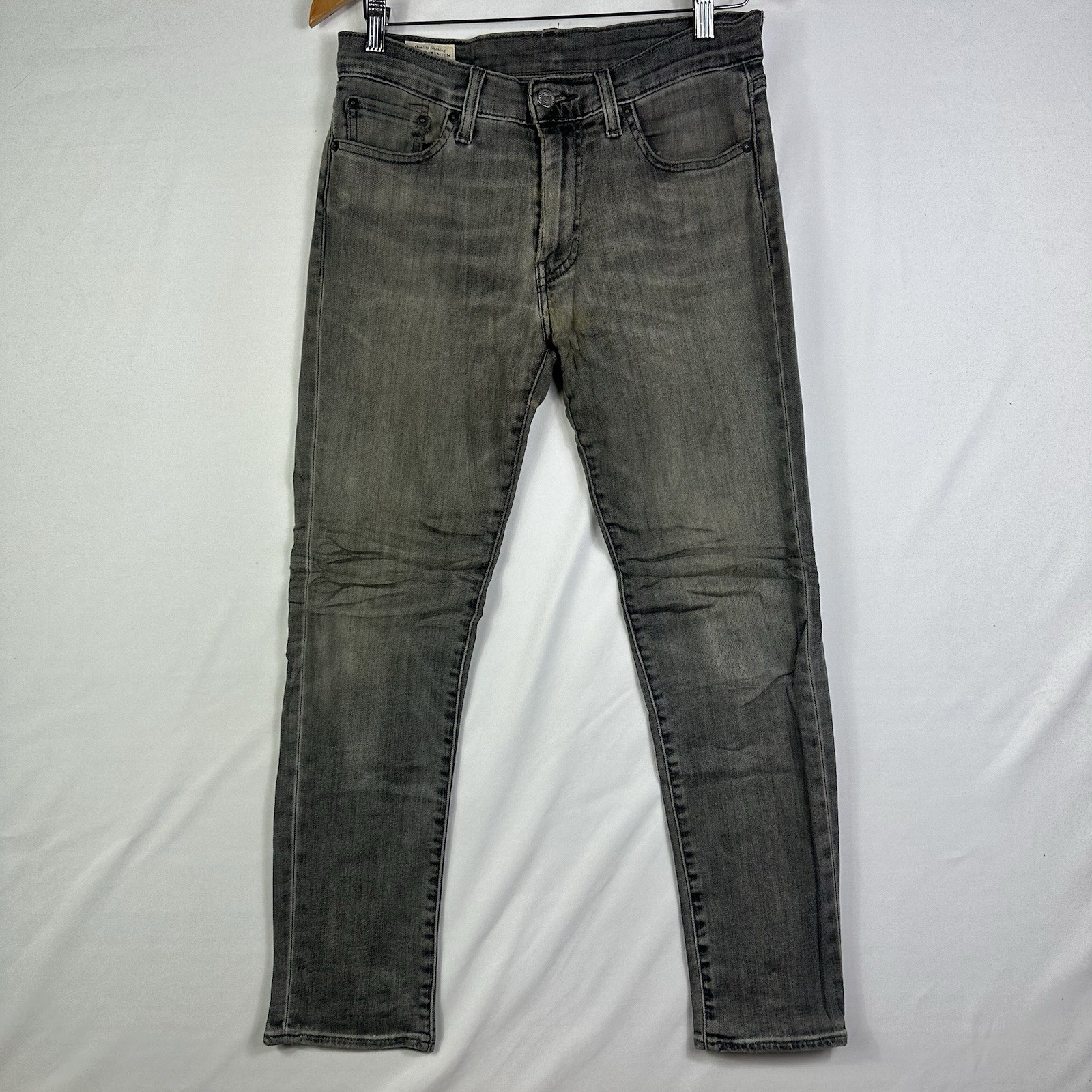 Levi’s 511 Men’s 29x30 Gray Light Wash Denim Slim Fit Straight Leg Stretch Flex