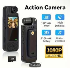 Intelligence Recording Device 1080P HD Body Camera 180  Rotate USB Rechargeable