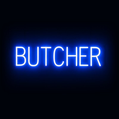 SpellBrite BUTCHER Sign | Neon Butcher Sign Look, LED Light | 27.4'' x 6.3''