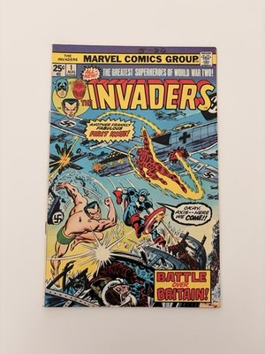 Invaders #1 Marvel Comics 1975 FN+ Captain America Sub-Mariner