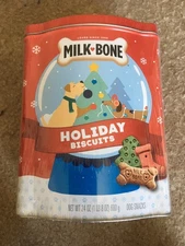 Brand New In Tin Milk Bone Holiday Biscuits Dog Treats Tin 24 Oz.