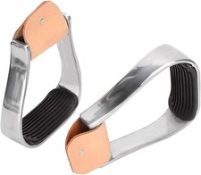 2 Pcs Aluminum Western Horse Riding Stirrups, Lightweight Overshoe Safety Des