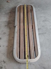 Teak Grated Hatch Sea Ray 36 X 12 Floor Deck Storage Marine Aluminum Framed