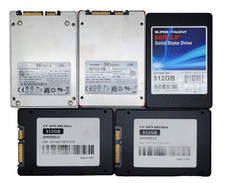 Lot of 5 SSD 512GB 2.5" SATA different brands check the description