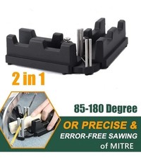 2-in-1 Measuring Sawing Mitre Angles Bevels Cutting Tool Miter Saw Protractor UK