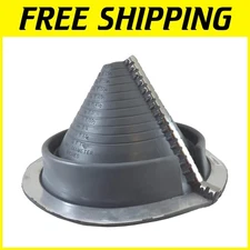 Round Base Pipe Flashing Boot for 2" to 7-1/4" Pipes