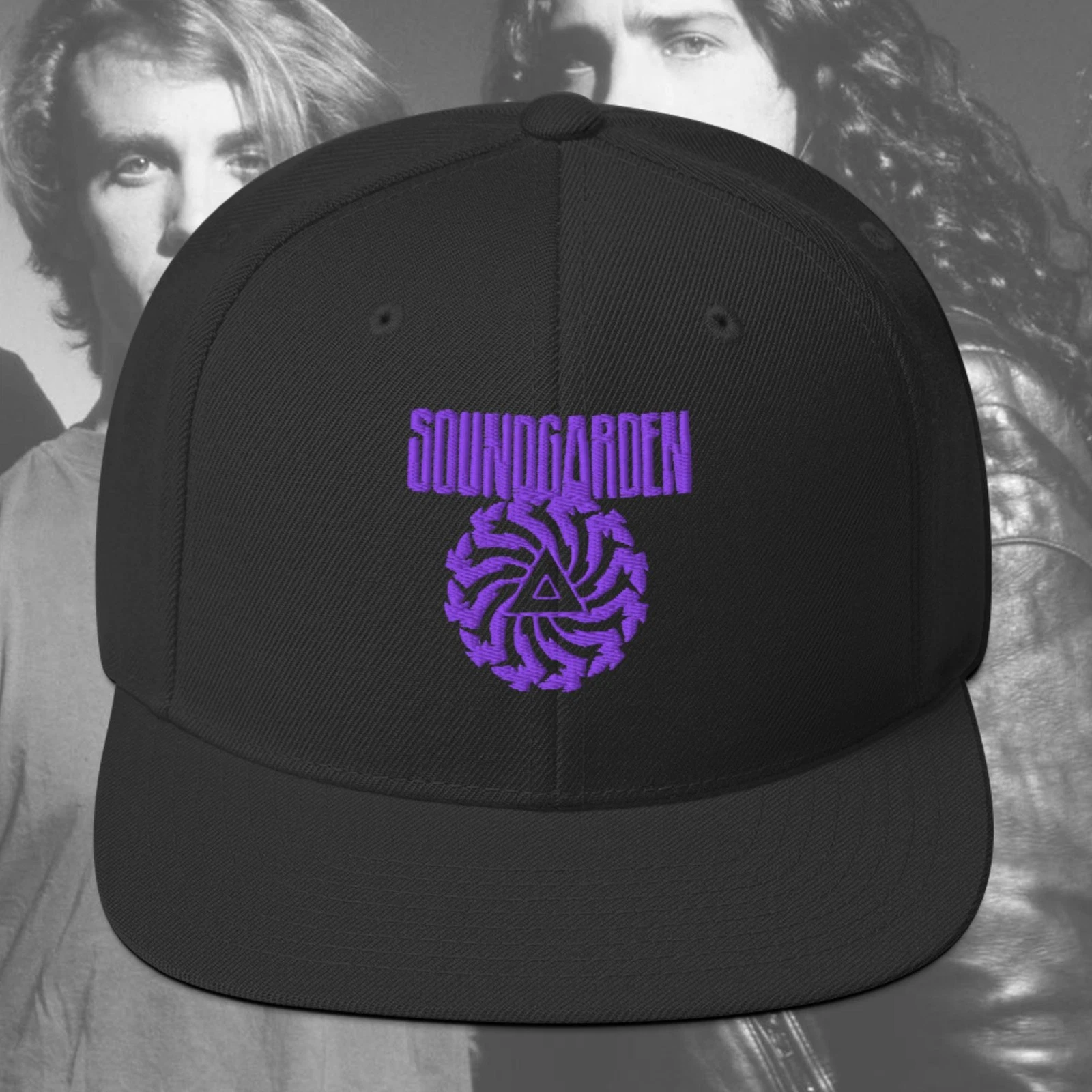 Soundgarden Snapback Hat Baseball Cap Embroidered Band Logo Alternative Grunge