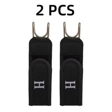 2PCS Tactical Metal Hook Elastic Belt Buckle-Less Invisible Waist Belt Closure