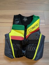 Youth Neoprene Vest, 50-90Lbs Rasta Jamaica Colors Bob Marley Ski Wakeboard Boat