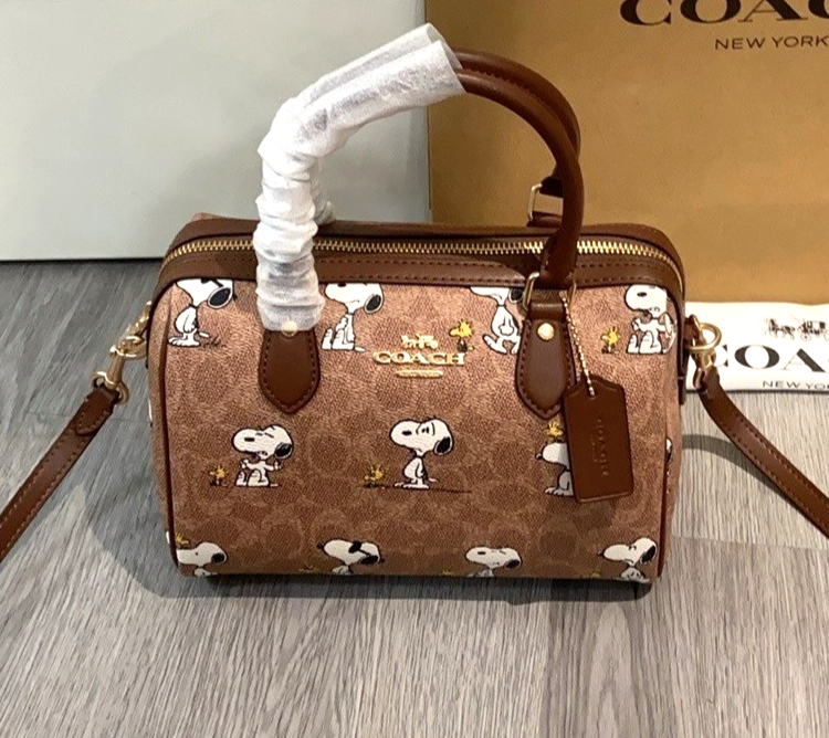 Coach CBM33 Snoopy Women's Handbag crossbody bag brown from usa | eBay