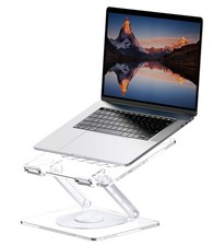 MCHOSE Acrylic Laptop Stand for Desk with 360 Rotating Base Ergonim... Fast Ship