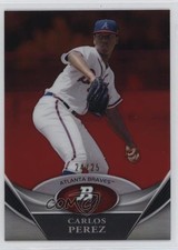 2011 Bowman Platinum Prospects Red 24/25 Carlos Perez #BPP58 1bc4