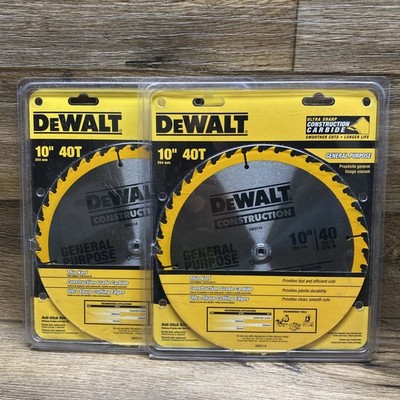 DeWALT DW3114 10'' 40 Teeth ATB Carbide Table Circular Saw Blade NEW Lot Of 2