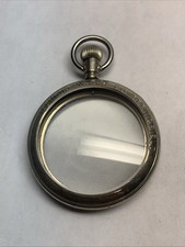 Vintage Illinois Springfield Pocket Watch Display Case/Glass Back