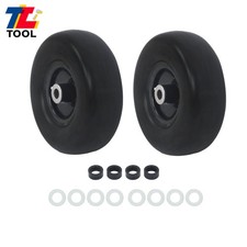 2-pcs 9x3.50-4 Lawnmower Tire Wheel Assembly 3.5 Centered Hub Pu Tire Black