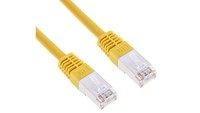 Kabel Kategorii 6, ŻółTy, Wtyk Rj45/MęSki Rj45Dł.: 1M, Mat. Koszulki: PVC RS COM
