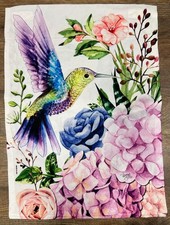 Hummingbird Fabric Garden Flag 18" x 13"