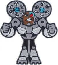 Patch - C&D Visionary - Teen Titans Go! Cyborg 3.8"x4.4" Iron-On Embroidered