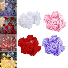 Guirlande lumineuse LED en forme de Rose, féerique, pour jardin, salle