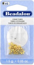 Jewelry Making Crimp Tubes - Size 3, 51 pc - Gold