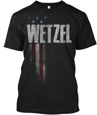 Cool Wetzel Family American Flag T-Shirt Made in the USA Size S to 5XL