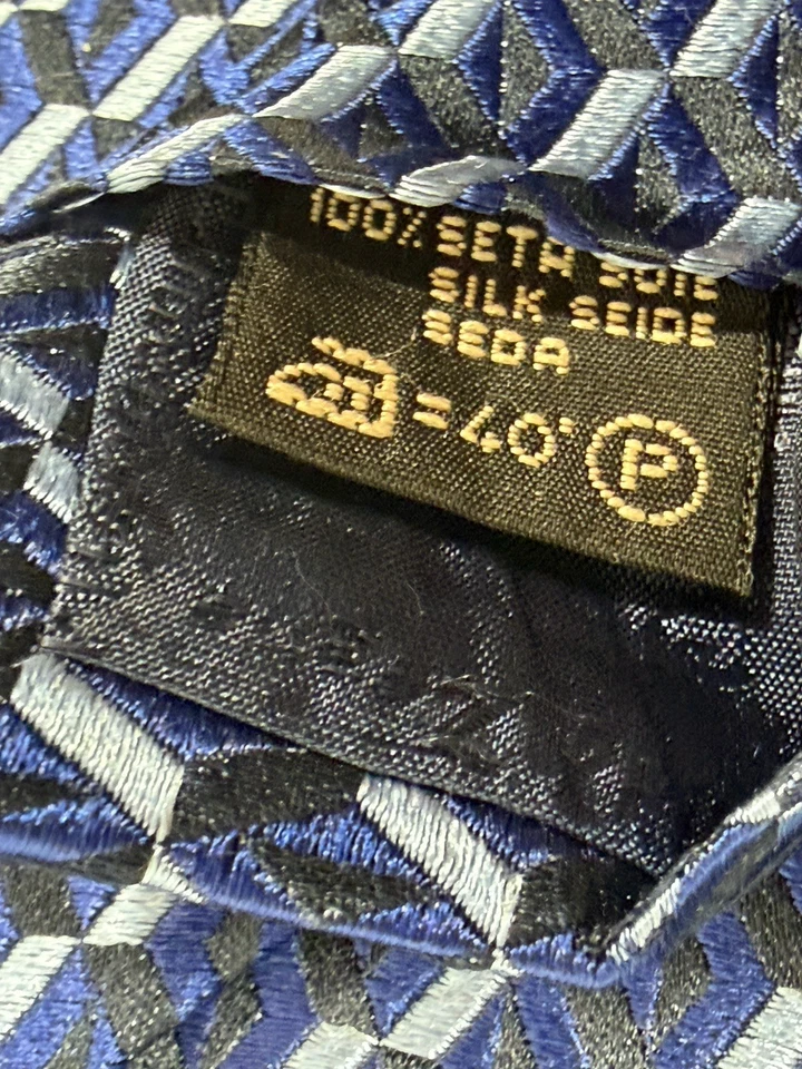 Corbata Ermenegildo Zegna para hombre azul geométrica 100 % seda multicolor talla única Foto 3 de 4