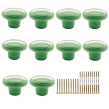 10pcs Vintage Ceramic Door Knobs Round Shape Drawer Cupboard Locker Pulls Han...