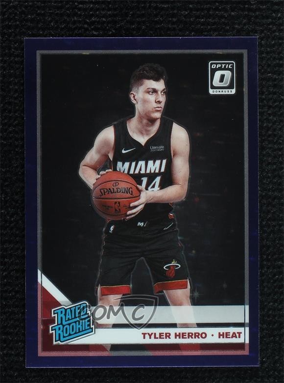 2019 Donruss Optic FOTL Purple Stars Prizm 16/29 Tyler Herro #172 Rookie RC 07i7