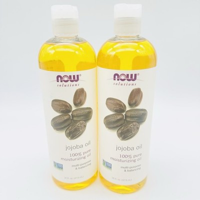 Lot Of 2 New NOW Solutions Moisturizing Jojoba Oil - 16 oz. Each | Exp 06/2027