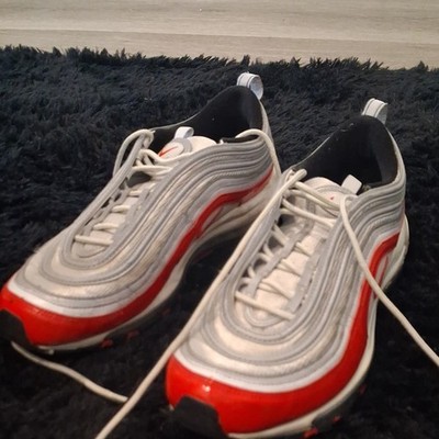 Nike Air Max 97 Men s Low Top Sneakers Silver/Red/Black/White Lace-Up