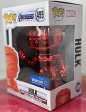 Funko POP Hulk Rojo Cromo #499 Avengers Endgame Walmart Exclusivo Abovedado