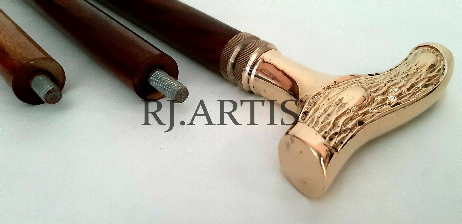 New Look Design Solid Brass Head Handle Cane Gift… - image 6