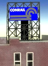 Miller Engineering ~ HO or N Scale ~ Conrail Flashing Rooftop Billboard ~ 443652