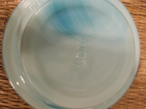 Vintage Avon Victoriana Rose Pitcher & Bowl Faux Jadeite Green Glass Vanity Set - Picture 5 of 9