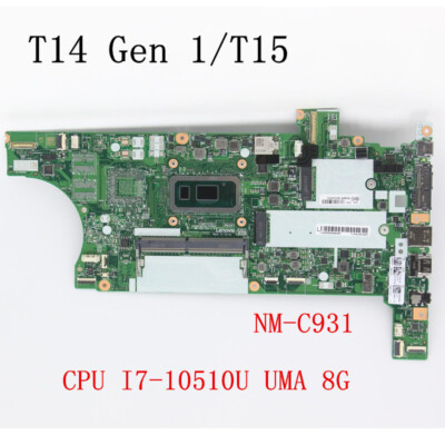 NM-C931 For Lenovo ThinkPad T14 Gen 1/T15 Motherboard I7-10510U
