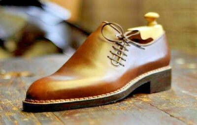 Herren Handgefertigte Schuhe Good Year Rahmengenäht Oxford Hellbraun Leder Formell Elegant Leger Stiefel