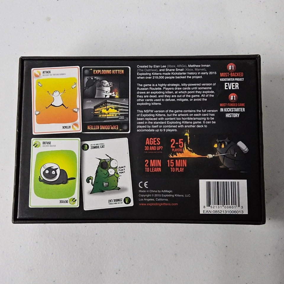 Exploding Kittens NSFW Edition Card Game Adult Party Game Ages 30+ - Image 3 of 4