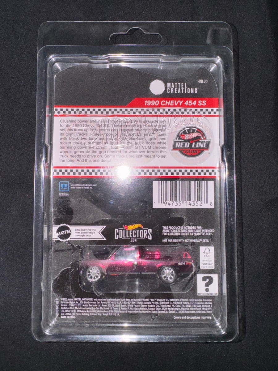 Hot Wheels RLC Exclusive '90 CHEVY 454 SS Red 194735143528| eBay