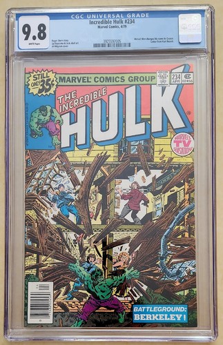 CGC 9.8 Marvel Comics The Incredible Hulk Issue #234 1st Appearance Quasar 1979